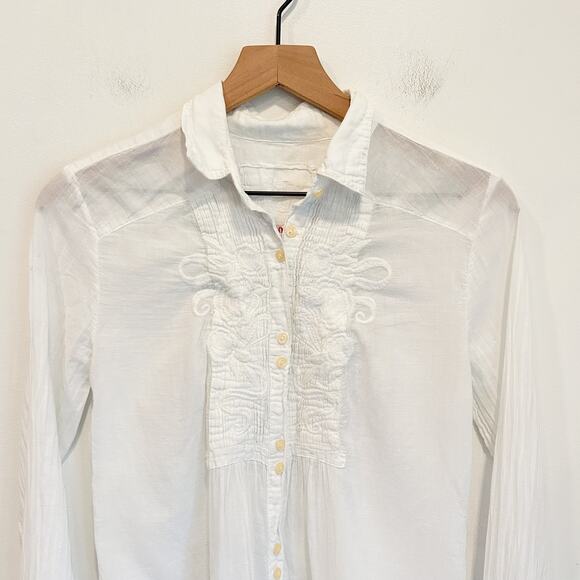 Johnny Was Embroidered Skull Button Up Skirt White Size S - Picture 2 of 7